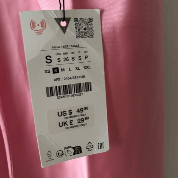 Zara Satin Pink Halter Dress - Picture 3 of 3